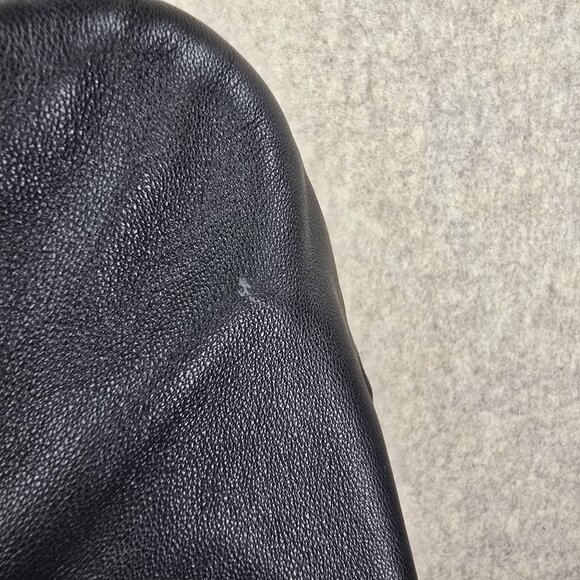 Valerie Stevens Women’s Black Genuine Lamb Leather Jacket Medium Button Front - Picture 6 of 13